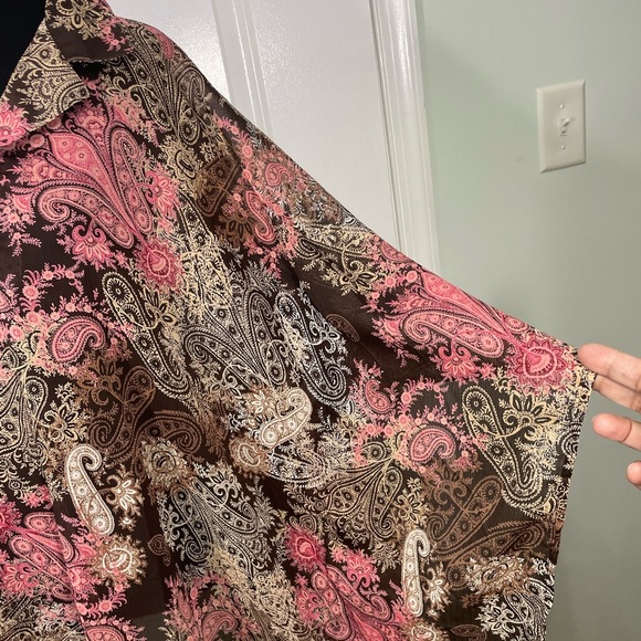 Susan Graver Paisley Print Kimono Shawl Poncho Size XL CB-70 - Picture 5 of 8